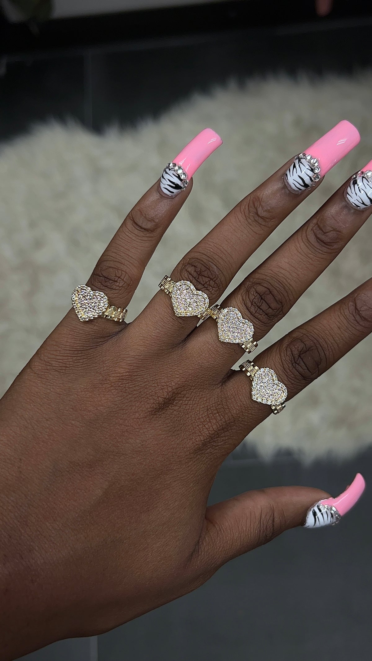 Heart on Ice Ring